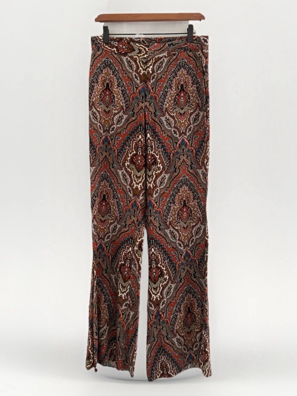 Zara Printed Flowing Flared Pants Boho Small